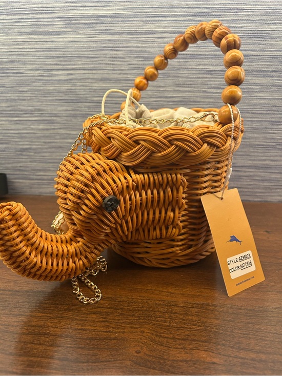 Tommy Bahama Handbags - NWT Tommy Bahama Elephant Wicker Rattan Crossbody Handbag Purse